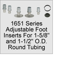 1651 Foot Inserts for 1-5/8" and 1-1/2" O.D. Round Tubing