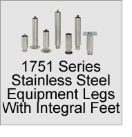 1751 Series Heavy Duty 2" OD Stainless Steel with Integral Feet
