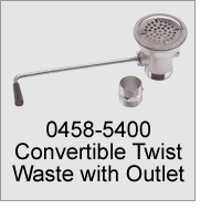 0458-5400 Convertible Twist Waste with Outlet