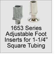 1653 Foot Inserts for 1-1/4" Square Tubing