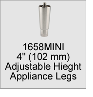 1658MINI 4" (102mm) Adjustable Appliance Legs