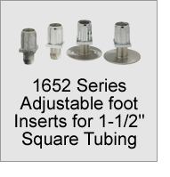 1652 Foot Inserts for 1-1/2" Square Tubing