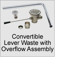 Convertible Lever Waste with Overflow Assembly